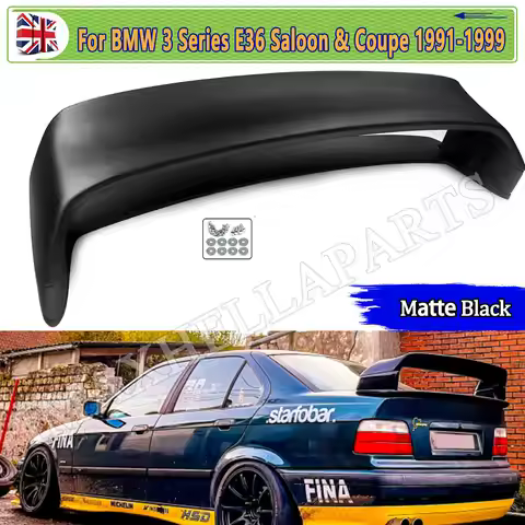 REAR BOOT SPOILER WING FOR BMW 3 SERIES E36 320i 328i SEDAN COUPE M3 GT STYLE 1990-1998 Tail Splitte