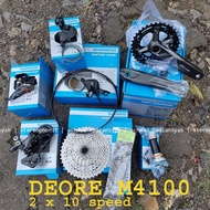 . Groupset SHIMANO DEORE M4100 2 x 10 speed Groupset DEORE M4100 2x10sp Groupset M4100 DEORE 2x10spe