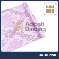 PINK BATIK MOTIF WALLPAPER, PINK BATIK MOTIF WALL STICKER WALLPAPER, BATIK WALLPAPER, VINTAGE