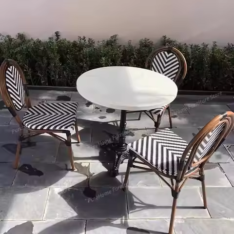 Vintage Rattan French Bistro Chairs for Outdoor Cafés, Restaurants & Stylish B&B Decor Dining Chair 