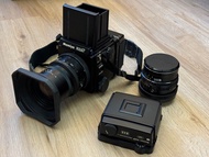 Mamiya RZ67 Pro with 65mm f4 L-A, RB67 90mm f3.8 and 645  back
