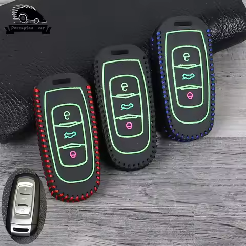Luminous Leather car key case cover For Geely Atlas Boyue borui Coolray Emgrand NL3 EX7 X7 EC7 GX7 E