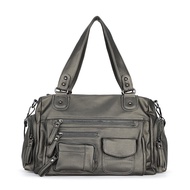 กระเป๋าสะพายข้างแบบยูนิเซ็กซ์สไตล์มอเตอร์ไซค์ Y2K กระเป๋าสะพายข้างแบบสะพายข้างพร้อมกระเป๋าซิปหลายช่อ