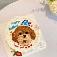 狗寵物蛋糕 寵物蛋糕 繪圖蛋糕 生日蛋糕 蛋糕 甜點 鑠甜點