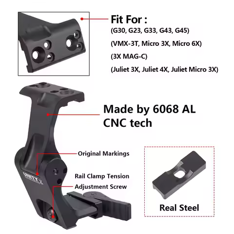 Quick disassembly to increase height Bridge Kit for Glock G133 3x 3T 2.26Mount P1M T1/T2/RMRClock Mi