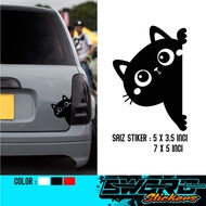 STIKER KUCING 4 / CAT STICKER / KUCING COMEL / STIKER KERETA