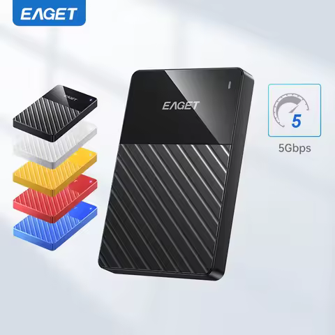 Eaget Portable External Hard Drive 5Gbps SATA HDD 1TB 4TB 5TB LED Hard Disk USB3.0 External HD Compa