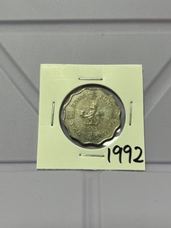（1992貳圓膽幣）香港硬幣英女王伊麗莎白二世，十二邊形 1992年波浪形二元Government of Hong Kong Queen Elizabeth ll 1992 $2