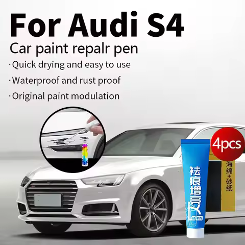 4PCS For 1991-2025 Audi S4 Car Paint Repair Pen Paint Scratch Repair Accessories White LS9R Black LY