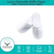 Luxury Disposable Waffle Slipper - Hotel Slipper / Homestay Slipper / Travel Slipper / Room Slipper