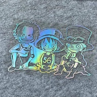 [King of the Sea Stickers] Automobile Sticker One Piece Sabo Luffy Ace Anime Secondary Yuan Zhou One