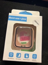 360° 防水錶殼 殼膜一體式 粉色-適用 Apple Watch 8代 8 7 6 SE 44mm 通用蘋果手錶保護殼