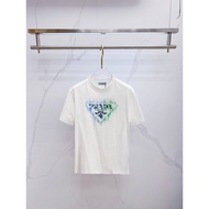 T-shirt Prada/Prada untuk Lelaki dan Wanita, T-shirt Bercetak, T-shirt Pasangan, T-shirt Bergaya, T-