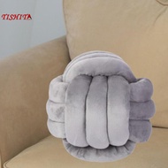 [tishita] Soft Grey Knot Pillow Ball Throw Knotted Pillow Home Decoration Handmade Couch Decorative 