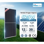 Trina แผงโซล่าเซลล์  625W MONOCRYSTALLINE รุ่น TSM-NEG19RC.20 N-Type Bifacila  สีดำ ขายดี