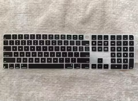 Keyboard Cover Skin for 2025 2024 Magic Keyboard and Numeric Keypad A3119 MXK73LL/A, Silicone Apple 