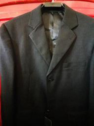 【GIORGIO ARMANI】全新~黑色(羊毛+絲100%)西裝外套 32/48號