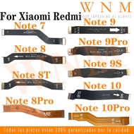 เมนบอร์ด LCD สายเฟล็กซ์สำหรับ Xiaomi Redmi โน้ต7 8 9 10 Pro S สายเชื่อมสารตั้งต้นสายเคเบิลแบบตัวเชื่อมต่อเมนบอร์ดแบบงอสามารถใช้ได้กับ Note9 Note8 Note9s