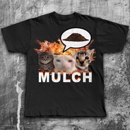 Mulch Funny Cat Dank Meme Tee Shirt Gift for Men and Women Goofy Ahh Cats T-shirt Unhinged Clothes S