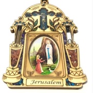 以色列進口 鑲嵌彩石 十字架 耶穌 聖母聖像 掛飾 822055-5