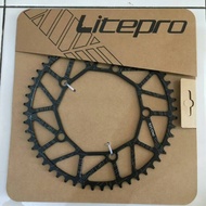 Chainring Litepro 52T 54T 56T 58T 60T Narrow Wide BCD 130mm Black Red Gold Blue Silver