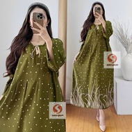 Busui's Latest Motif Pregnancy Dress Zipper Side Strap Rayon Women - Ld 120 Pregnant Nightgown Jumbo