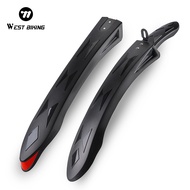 WEST BIKING Reflective Bicycle Fender Adjusted Bike Mudguard 26-27.5 Inch Mountain Road Bike Block M
