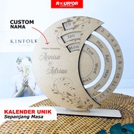 Kalender Unik Custom Nama Sepanjang Masa Souvenir Gift Kado Pernikahan