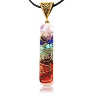 Orgone Chakra Pendant 7 Chakra Stones Necklace Orgonite Pendant with Adjustable Cord s Necklace for 