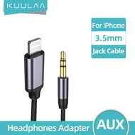 【For iPhone 13】【50% OFF Voucher】KUULAA 1M Aux Cable For iPhone 11 Pro XS Max X XR 8 7 iPad IOS 3.5mm
