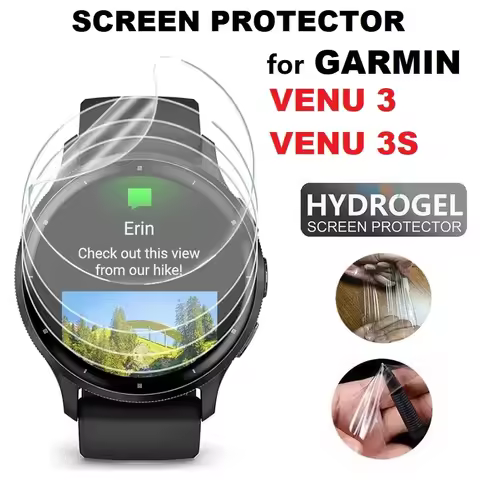 1-5Pcs Hydrogel Films for Garmin Venu 3/3s Soft High Definition Film Screen Protector Protective Cov