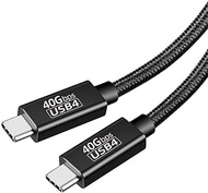 USB 4 Cable, Supports 8K UHD Display, 40Gbps Data Transfer, 240W PD Fast Charging USB C Braided Cable, Compatible with Thunderbolt 4/3, for iPhone 15 Pro, MacBook Air, iPad Pro, XPS 15, Switch 3.2FT