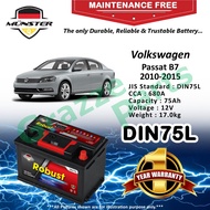 Münster Robust MF CMF DIN75 | DIN75L | 57539 (75AH) Car Battery Bateri Kereta for Volkswagen VW Pass