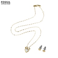 Fossil Female's Jewelry Gold Stainless Steel Jewellery Set JF04246SET