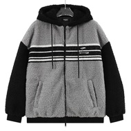 MHA9 #LCGA** Autumn Winter New Style Stitching Embroidered Logo Lamb Wool Jacket Men Women