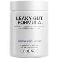 Codeage Leaky Gut Syndrome Supplement, mengandungi L-Glutamine, Probiotik, Asid Butyrik, Polifenol, 