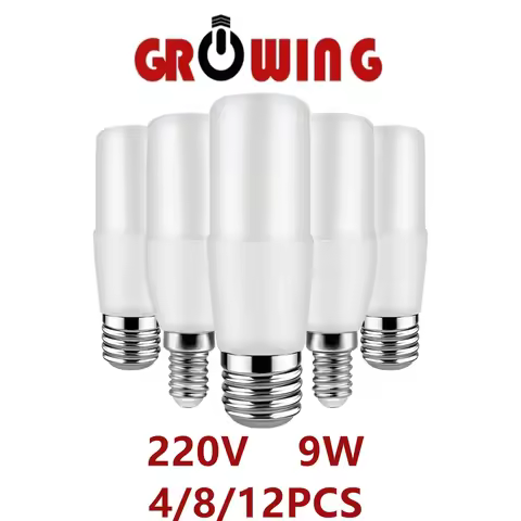 Lamparas Led Bar Led Bulb Bombillas AC220V T37 C37 9W E27 E14 Warm Cold White Lamp for Home Office D