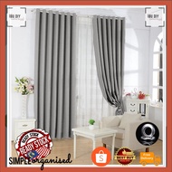 B1 Ready Made Curtain 99%Blackout Siap Jahit Langsir (JENIS Eyelet/Ring) Langsir Blackout Kain Tebal