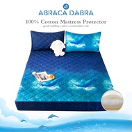 Abraca Dabra Include 2 pillowcases Mattress Topper Quilted sheets Cotton Fabric Mattress Protector Thicken Fitted Bedsheet Single Queen King Size