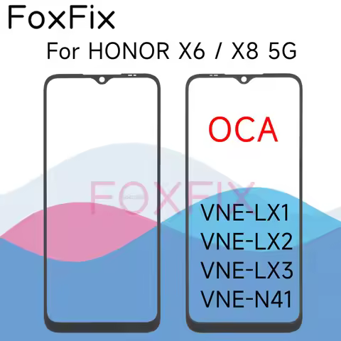 LCD Screen Front Glass For Huawei Honor X6 X8 5G Outer Glass Lens Touch Panel+OCA Replacement VNE-LX