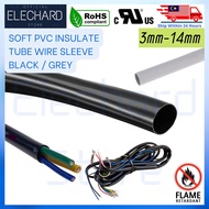 Soft PVC Insulated Tube Wire Sleeve Black Grey PVC Materials Insulating Tube Sleeve For Automotive T