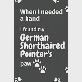 When I needed a hand, I found my German Shorthaired Pointer’’s paw: For German Shorthaired Pointer Puppy Fans