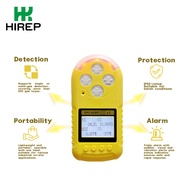 HIREP Factory Direct Sales Yellow 0-20ppm Portable EX O2 NH3 SO2 4 in 1 Gas Detector Multi-Gas Analy