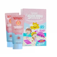 WAWA Sunscreen Kids 10mlx2s Sunkids Pocket Safe For  SPF45 PA Sunblock Wawa Cosmetic Global