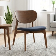 LOFT LIVING ALETA Solid Wood Lounge Chair-Cocoa