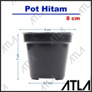 Pot Plastik 8 cm Bulat Tempat Tanaman Bunga Hidroponik 8cm KV002-T