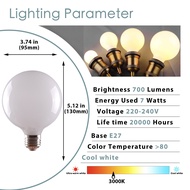 Bóng Đèn LED Edison E27 220V Bóng Đèn Edison Màu Sữa Ngọc Trai Cổ Điển 5W 7W E27 220V Đèn Gương Tran