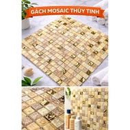 High-quality decorative glass mosaic panels. Lake glass mosaic tiles