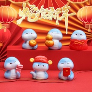 [in stock] Year of the Snake Good Luck Resin Accessories Cute Little Blue Snake 3D Accessories Deskt