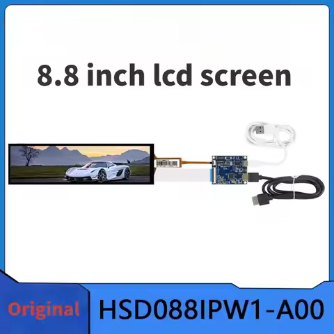 8.8" inch 1920X480 Brightness 600nit HSD088IPW1-A00 LCD Screen Display with HDMI To Mipi 40 Pins LCD